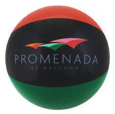 Personalized Burnt Red/Black/Green Beach Balls & Custom Printed Burnt Red/Black/Green Beach Balls