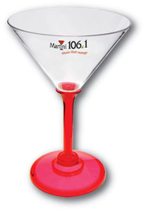 Personalized Plastic Martini Glasses & Custom Logo Plastic Martini Glasses